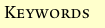 Keywords